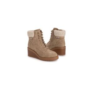 MUK LUKS - Women's Sky Solange Wedged Bootie, Size 10, Taupe